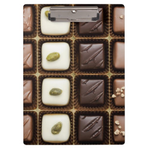 Handmade luxury chocolate in a box clipboard
