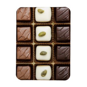 Handmade luxury chocolate in a box magnet