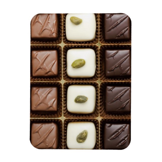 Handmade luxury chocolate in a box magnet (Vertical)