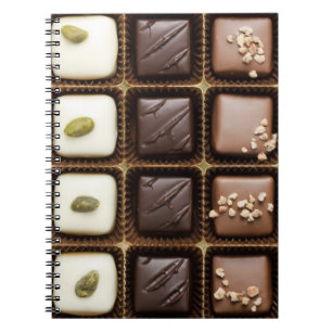 Handmade luxury chocolate in a box notebook