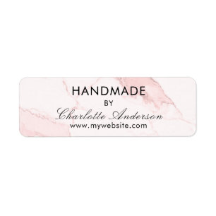 Handmade made by name blush pink marble