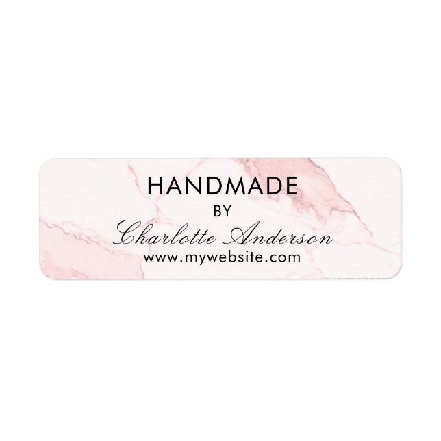Handmade made by name blush pink marble (Front)