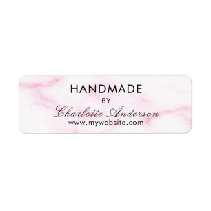 Handmade made by name blush pink marble