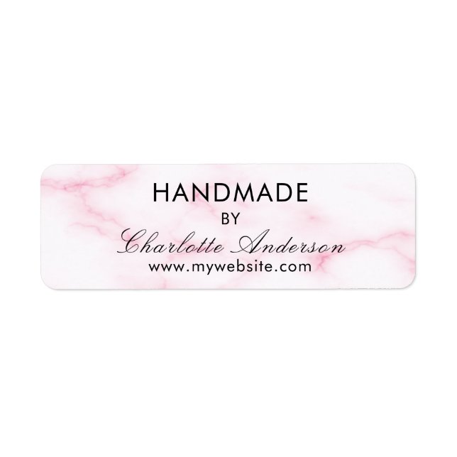 Handmade made by name blush pink marble (Front)