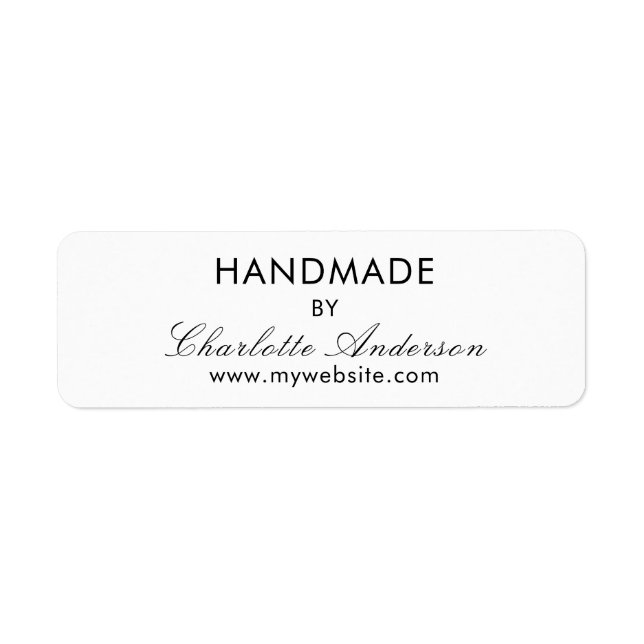 Handmade made by name white (Front)