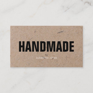 Handmade Minimalist Modern Rustic Kraft Paper  Business Card