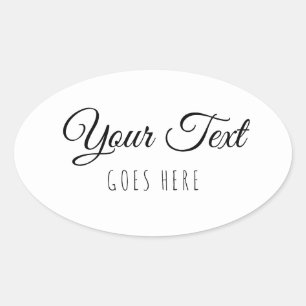 Handmade Modern Vintage Simple Trendy Simple Oval Sticker