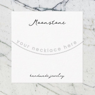 Handmade Moonstone Necklace Jewellery Display Card