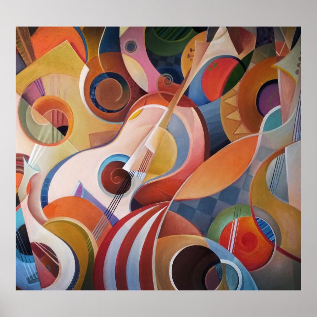 Handmade Music Abstract Painting Poster (Front)