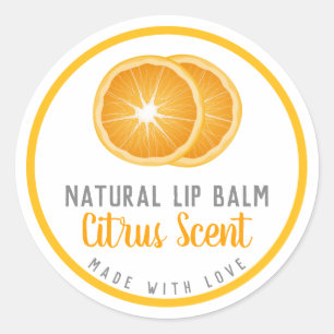 Handmade Orange Tangerine Citrus Lip Balm Labels