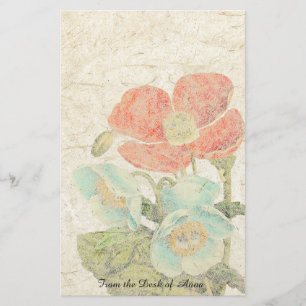 Handmade Paper Oriental Poppy Flowers Floral