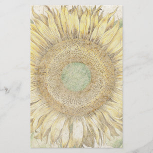 Handmade Paper Sunflower Flowers Floral Stationery
