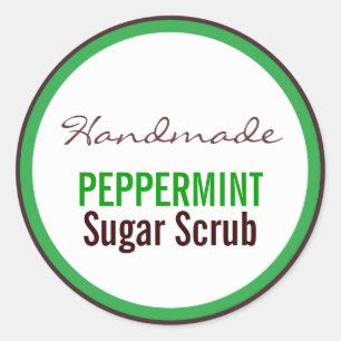 Handmade Peppermint Sugar Scrub Classic Round Sticker