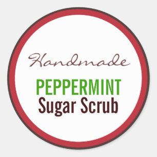 Handmade Peppermint Sugar Scrub Classic Round Sticker