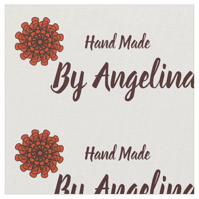 Handmade personalised sewing labels fabric (Close Up)
