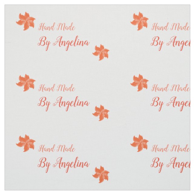 Handmade personalised sewing labels fabric (Swatch)