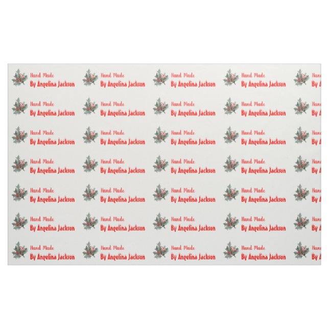 Handmade personalised sewing labels fabric (Fat Quarter)