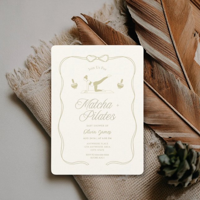 Handmade pilates baby shower invitation (Creator Uploaded)
