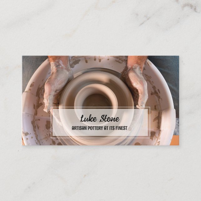 Handmade  Pottery Business Card (Front)