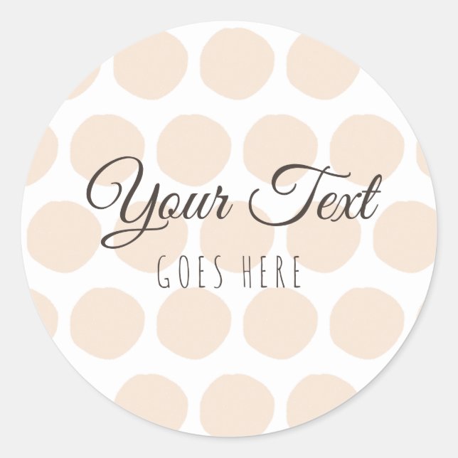 Handmade Product Blush Dots Simple Trendy Classic Round Sticker (Front)