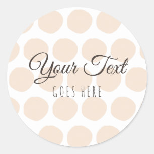 Handmade Product Blush Dots Simple Trendy Classic Round Sticker