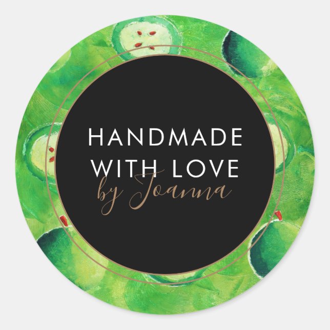 Handmade Product Business Apple Fruit Label (Front)