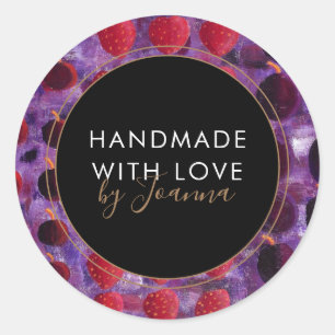 Handmade Product Business Red Fruit Label