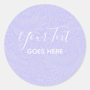 Handmade Product Floral Pattern Lavender Classic Round Sticker