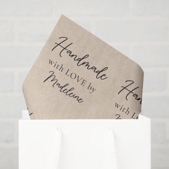 Handmade Product Knitting Artisan Crafter Kraft Tissue Paper (Gift Bag)