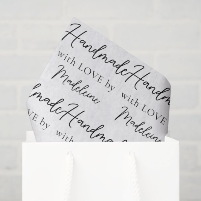 Handmade Product Knitting Artisan Crafts Heart Tissue Paper (Gift Bag)