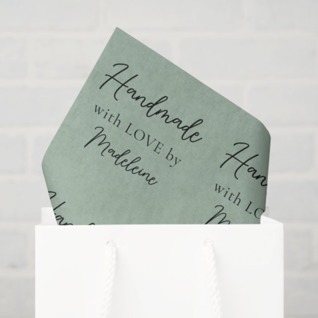 Handmade Product Knitting Artisan Crafts Sage Tissue Paper (Gift Bag)