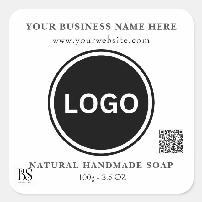 Handmade Product Modern Professional Square Sticker (Handmade Product Modern Professional Square Sticker)
