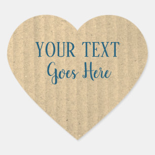 Handmade Product Rustic Simple Craft Paper Heart Sticker