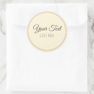 Handmade Product Simple Trendy Modern Classic Round Sticker