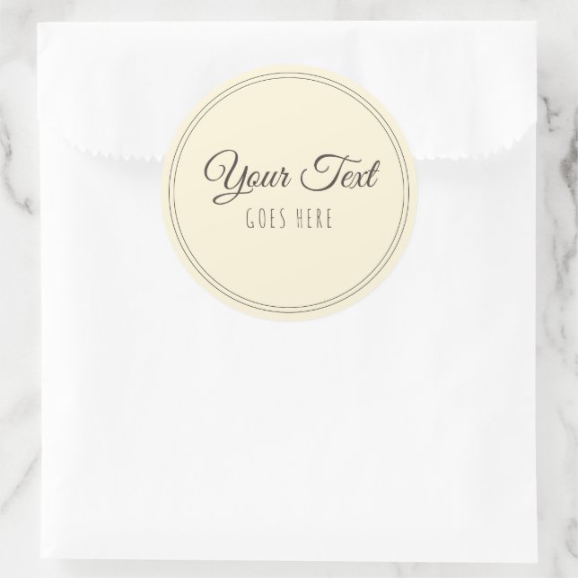 Handmade Product Simple Trendy Modern Classic Round Sticker (Bag)