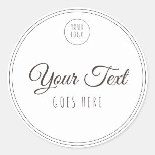 Handmade Product Simple Trendy Modern Classic Round Sticker