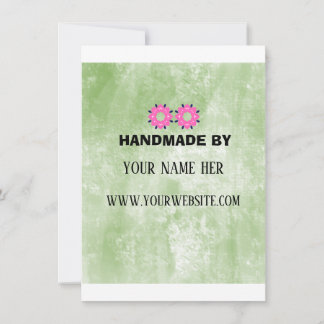 Handmade Product Vintage Floral Gold Business Invitation