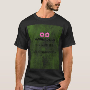 Handmade Product Vintage Floral Gold Business T-Shirt