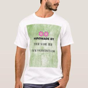 Handmade Product Vintage Floral Gold Business T-Shirt