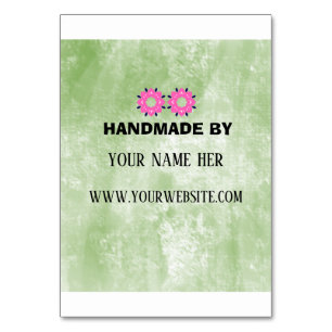Handmade Product Vintage Floral Gold Business Table Number