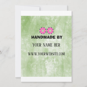 Handmade Product Vintage Floral Gold Business Thank You Card