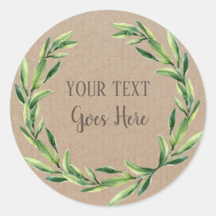 Handmade Product Vintage Floral Wreath Craft Classic Round Sticker