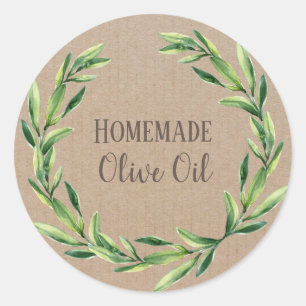 Handmade Product Vintage Floral Wreath Craft Label