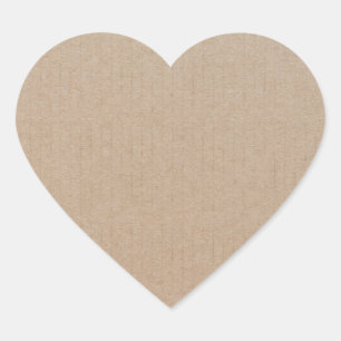 Handmade Product Vintage Kraft Paper Customisable Heart Sticker