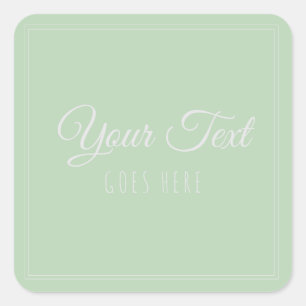 Handmade Product Vintage Simple Mint Green Square Sticker