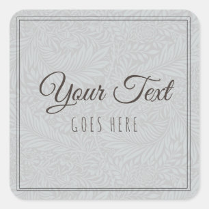 Handmade Product Vintage Simple Trendy floral Square Sticker