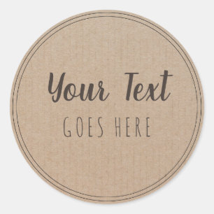 Handmade Product Vintage Simple Trendy Kraft Paper Classic Round Sticker