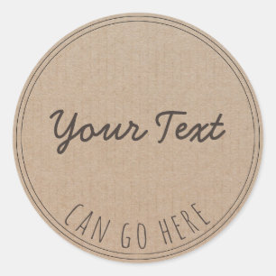 Handmade Product Vintage Simple Trendy Kraft Paper Classic Round Sticker