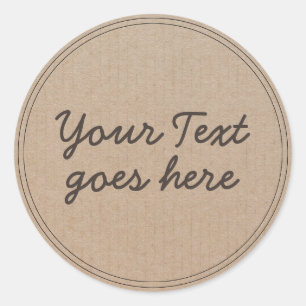 Handmade Product Vintage Simple Trendy Kraft Paper Classic Round Sticker