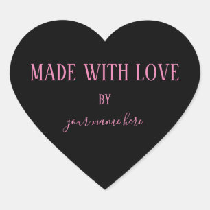 Handmade Product Vintage Simple Trendy Kraft Paper Heart Sticker